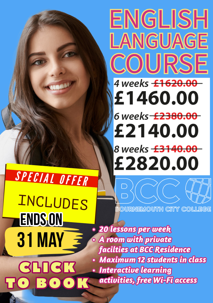 Special offer on English Language Course Bournemouth City College